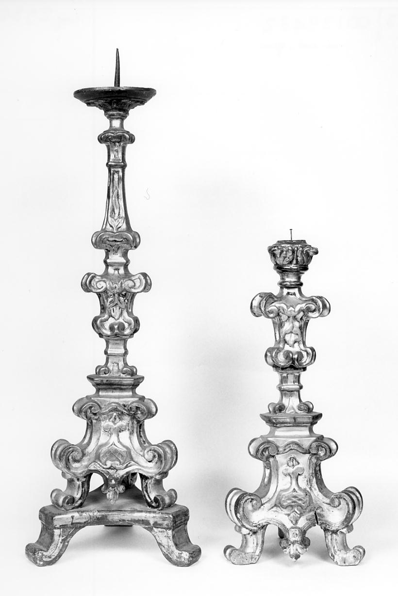 candeliere d'altare, insieme - bottega cremonese (sec. XVIII)