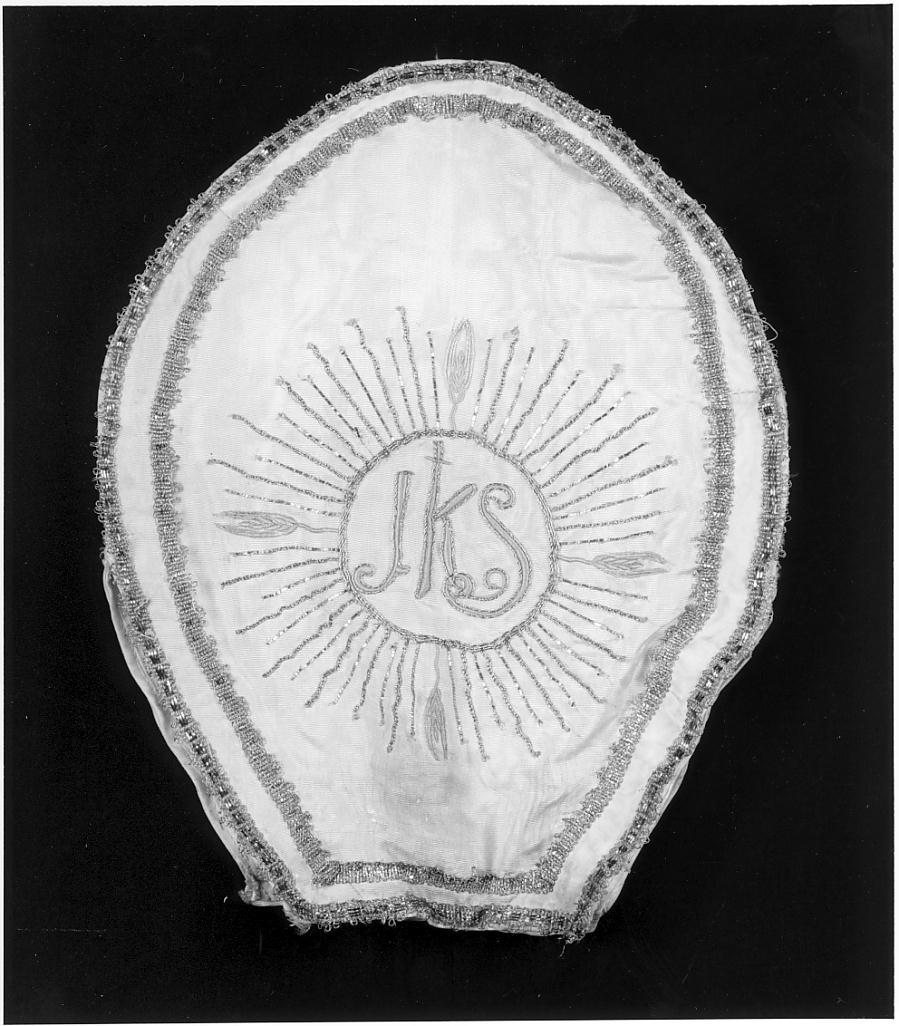simboli eucaristici (copriostensorio, opera isolata) - manifattura cremonese (prima metà sec. XX)