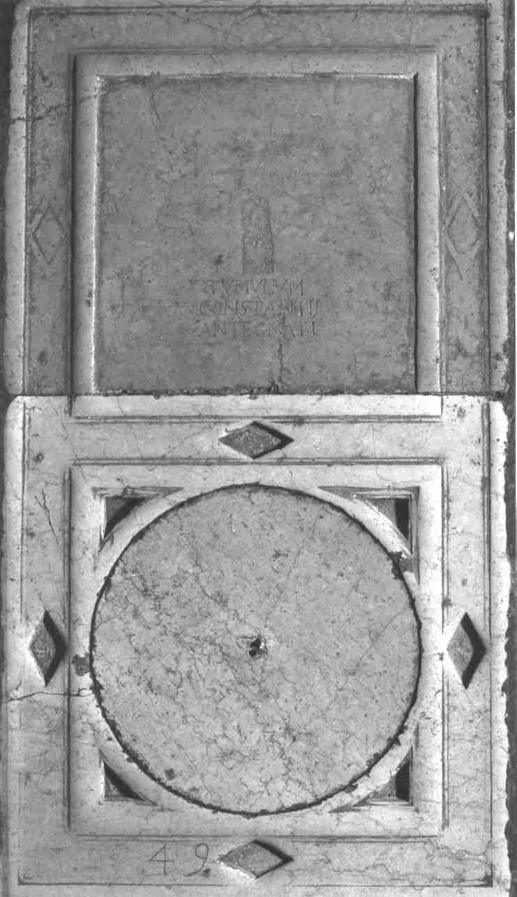 lastra tombale, opera isolata - ambito bresciano (sec. XVII)