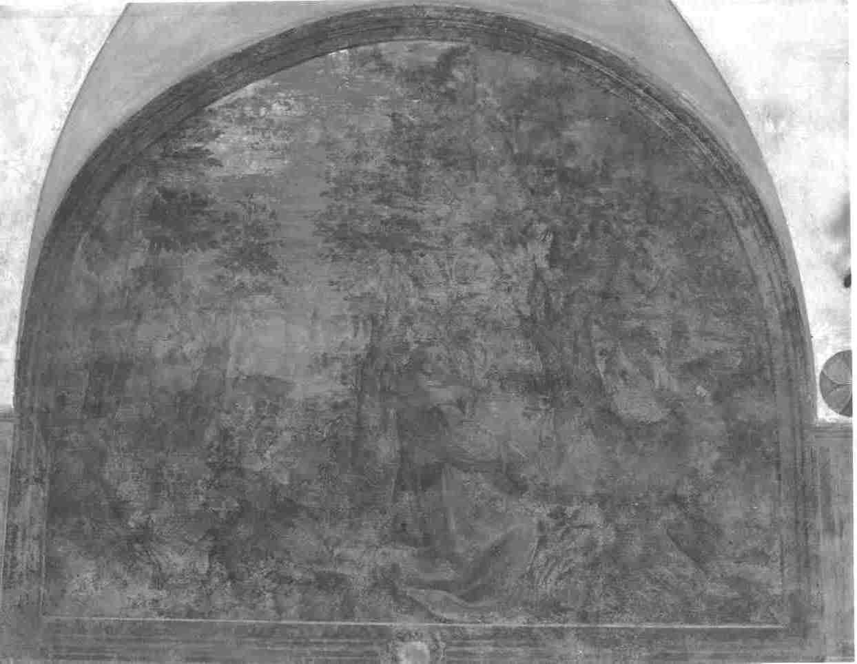 San Bernardino da Siena in preghiera sul monte Amiata (dipinto, opera isolata) - ambito bresciano (inizio sec. XVII)