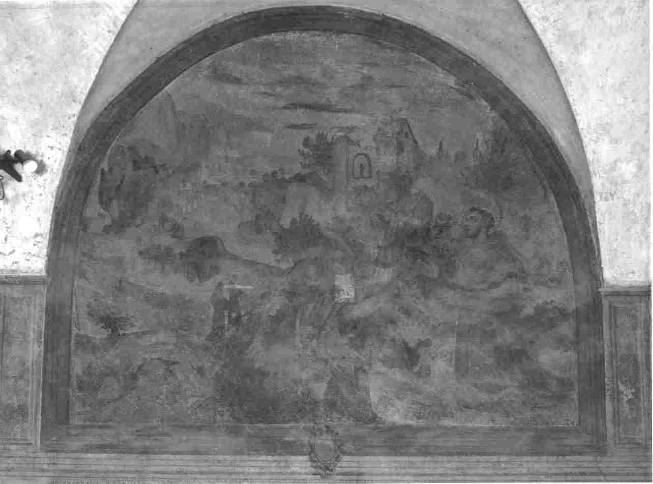 San Bernardino da Siena guarisce miracolosamente dal mal di gola (dipinto, opera isolata) - ambito bresciano (inizio sec. XVII)