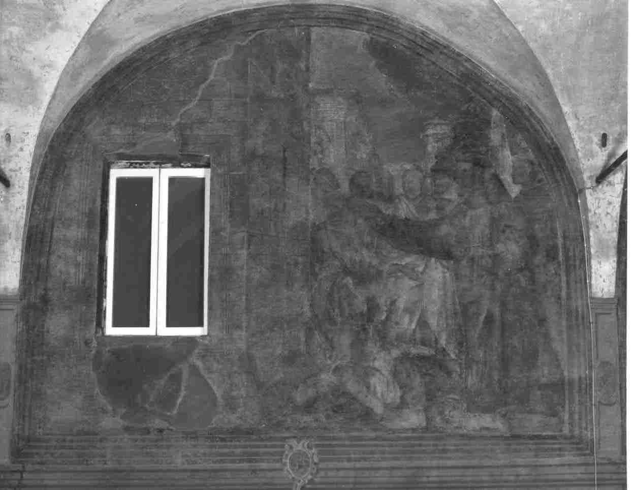 San Bernardino da Siena compie un miracolo (dipinto, opera isolata) - ambito bresciano (inizio sec. XVII)