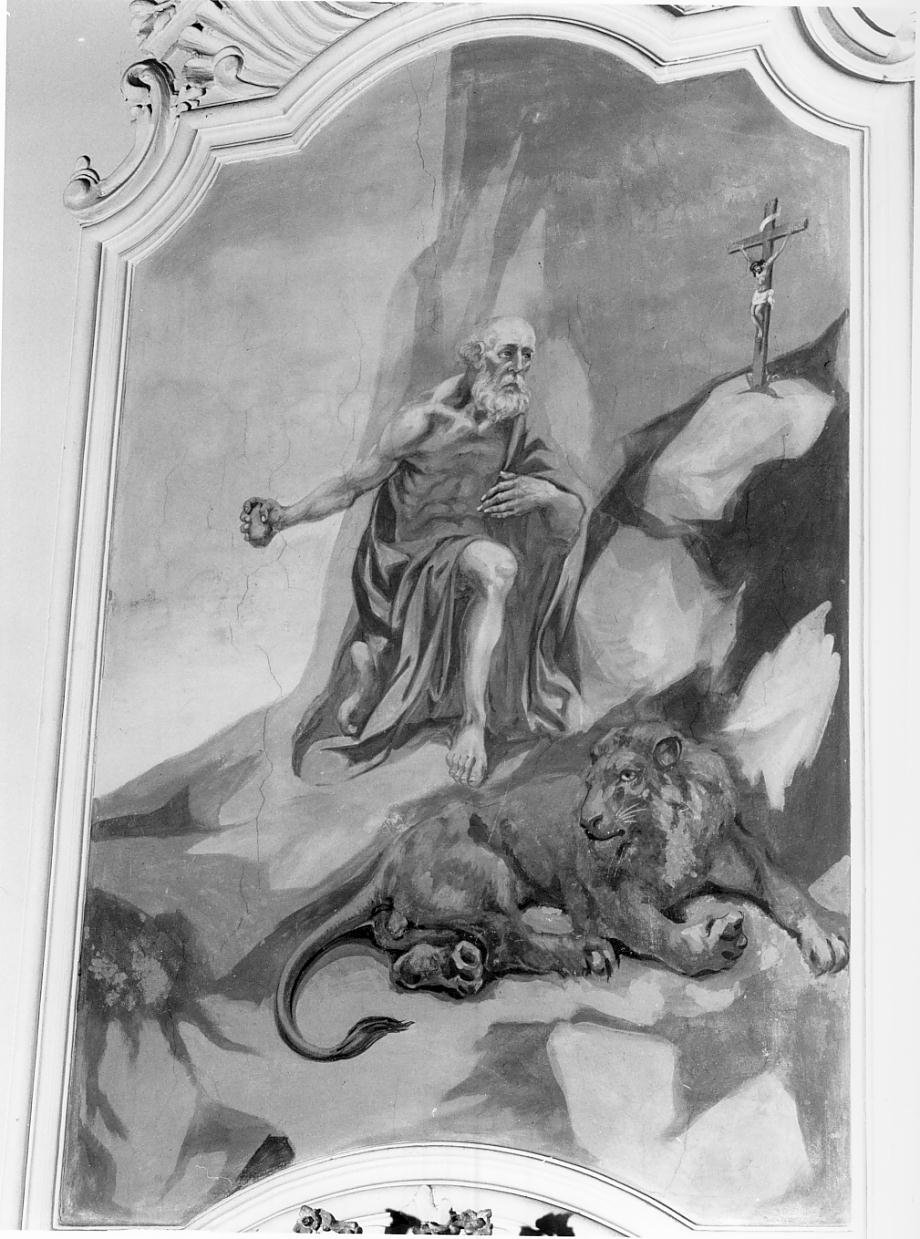 San Girolamo penitente nel deserto (dipinto) di Pizzini Ettore da Udine (sec. XX)