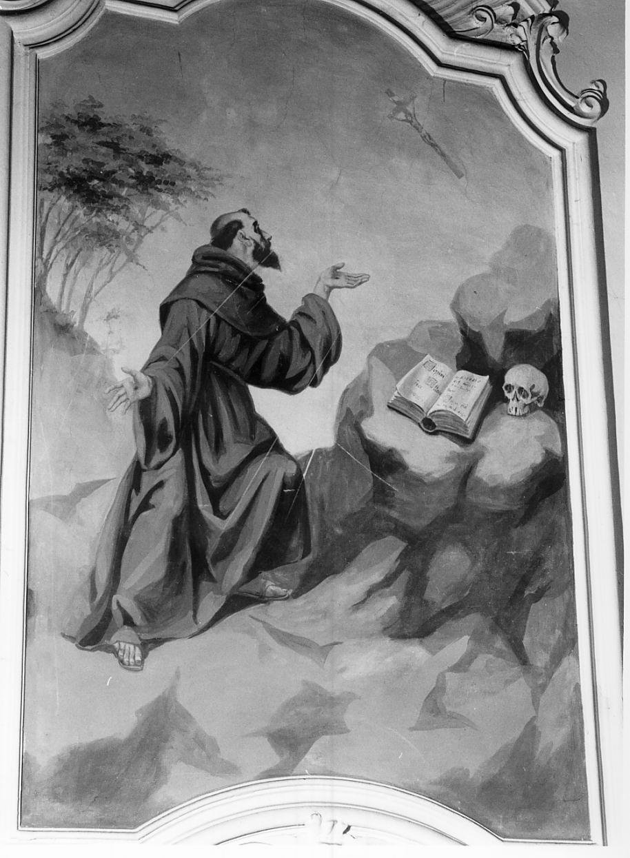 San Francesco d'Assisi riceve le stimmate (dipinto) di Pizzini Ettore da Udine (sec. XX)