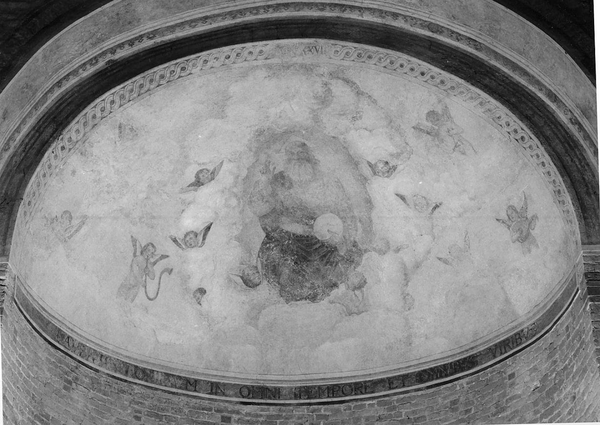 Dio Padre tra angeli musicanti (dipinto) - ambito mantovano (prima metà sec. XVII)