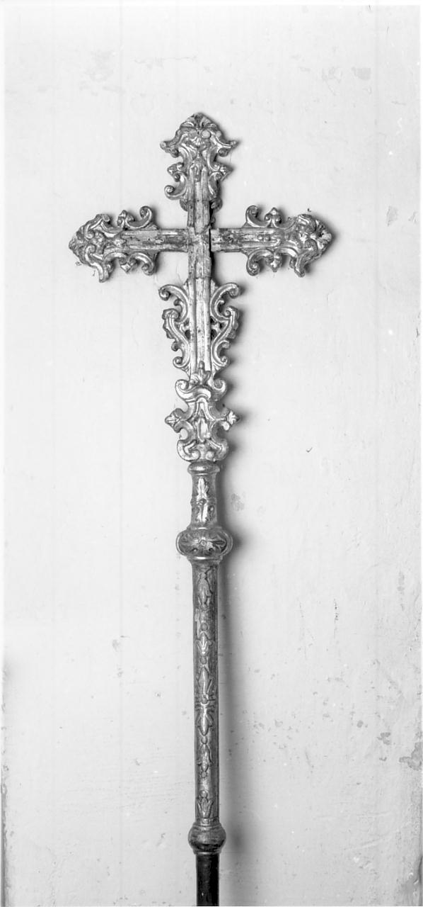 croce processionale, opera isolata - ambito lombardo (prima metà sec. XVIII)