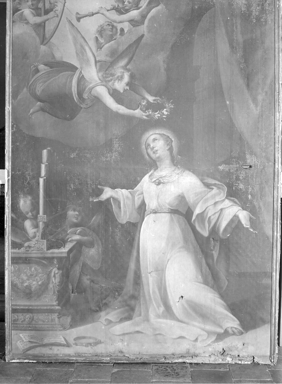Santa Cecilia (dipinto, opera isolata) - ambito lombardo (primo quarto sec. XVII)
