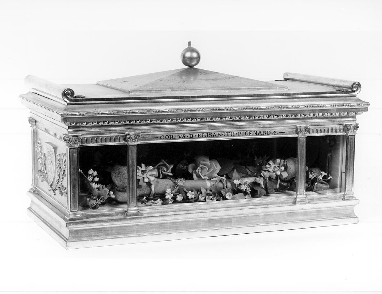 reliquiario a teca - a urna, opera isolata - ambito cremonese (secondo quarto sec. XIX)