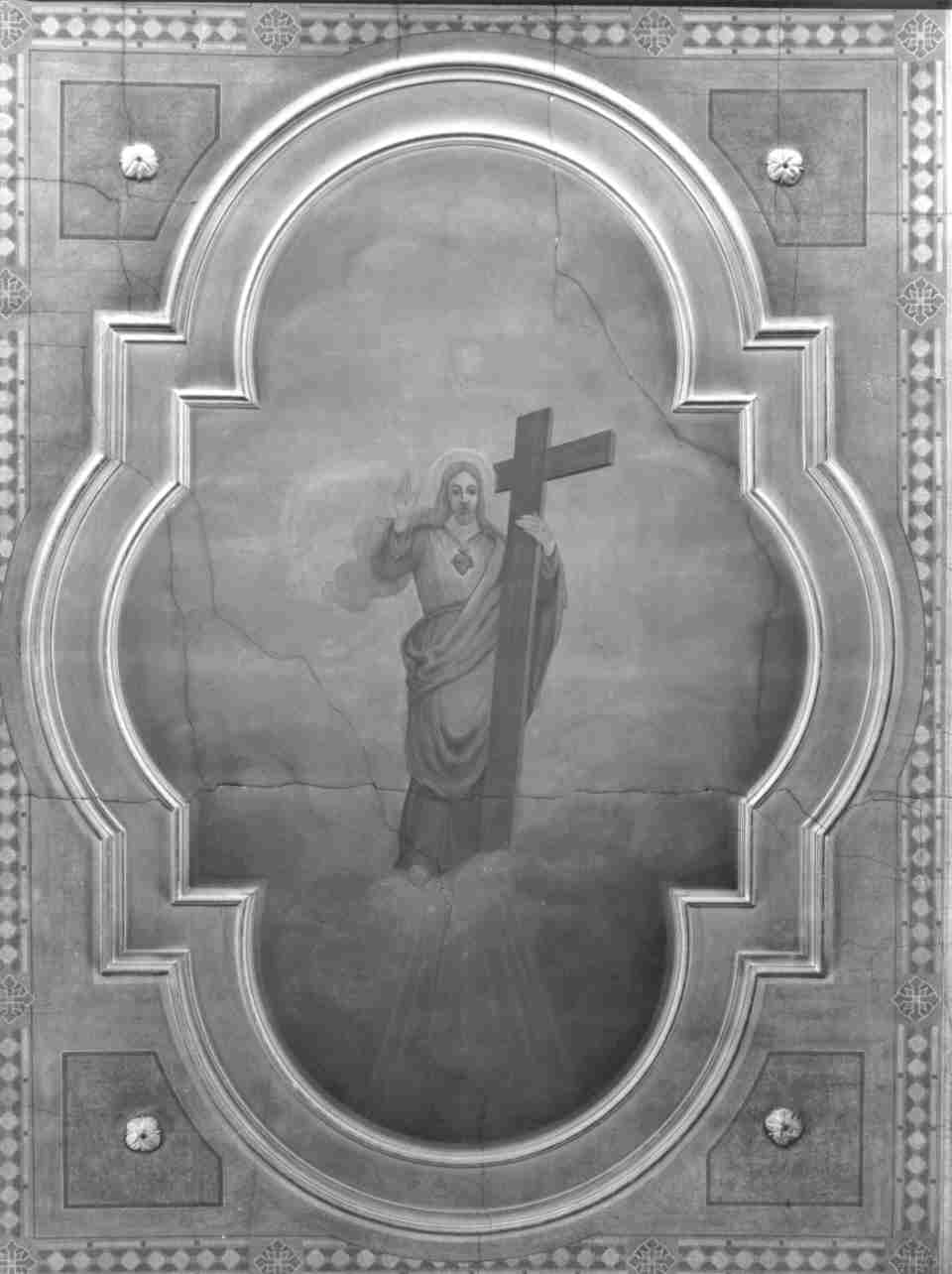 Cristo risorto (dipinto, elemento d'insieme) di Fortunati Fratelli (sec. XX)