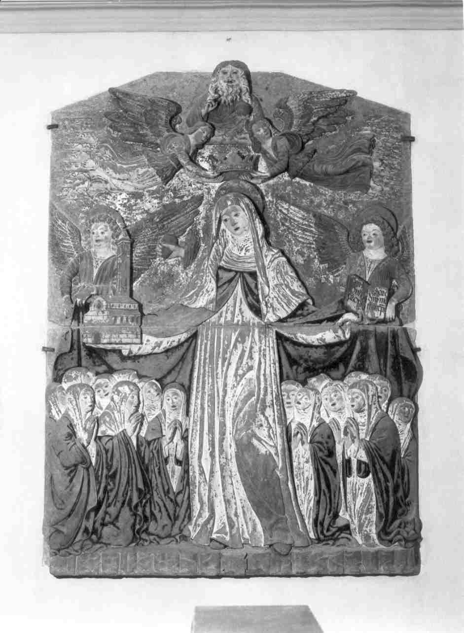 Santa Caterina da Siena incoronata da Dio Padre (scultura, opera isolata) - ambito veneto (sec. XV)