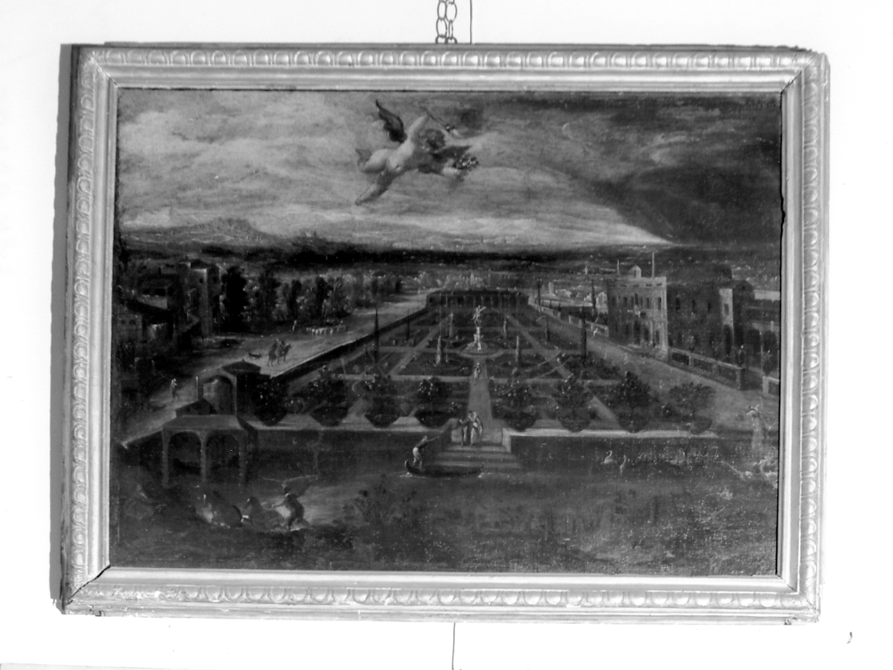 giardino all'italiana (dipinto, opera isolata) di Toeput Lodewyk detto Pozzoserrato (attribuito) (ultimo quarto sec. XVI)