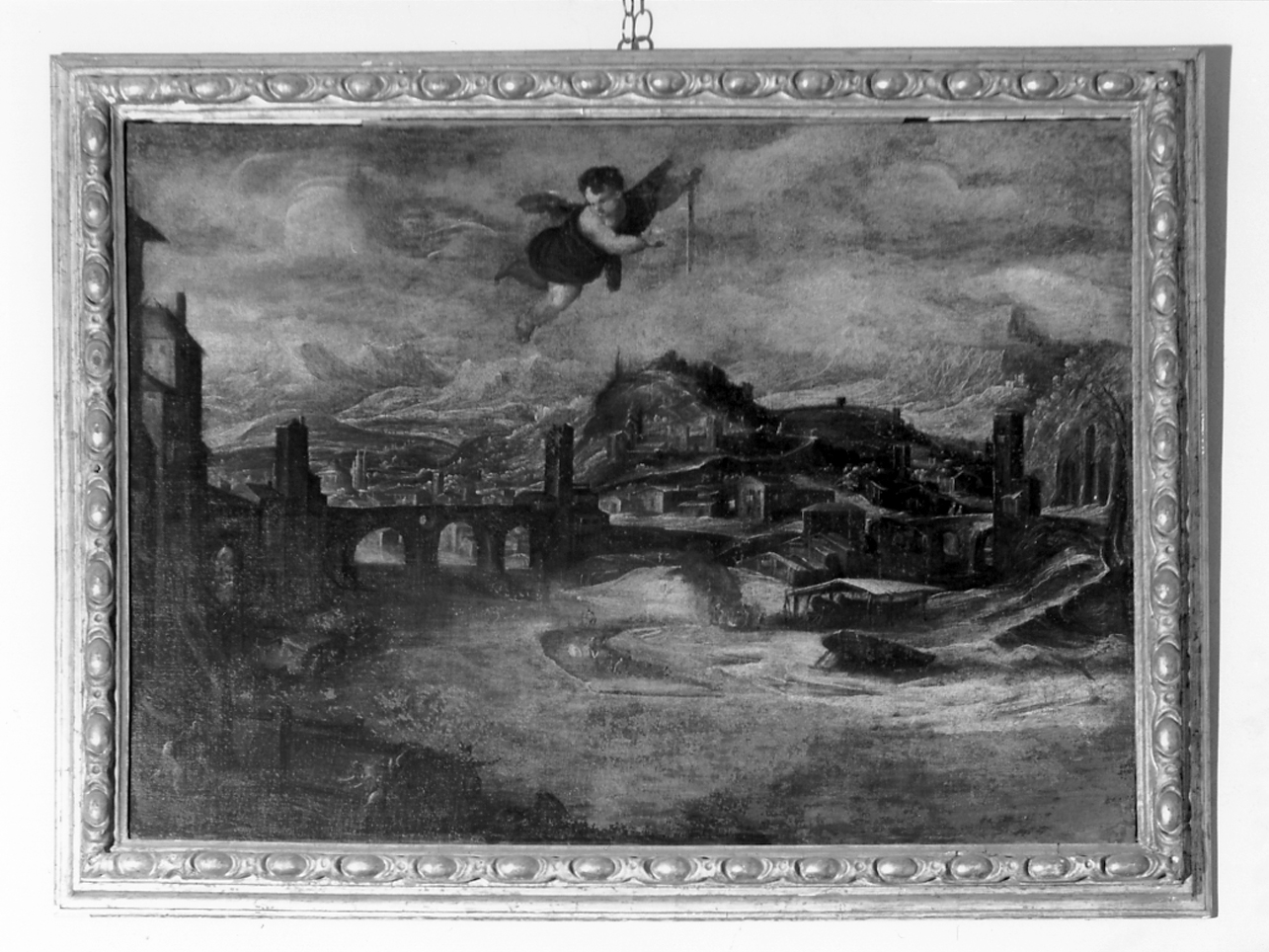 Veduta di Verona (dipinto, opera isolata) di Toeput Lodewyk detto Pozzoserrato (attribuito) (ultimo quarto sec. XVI)
