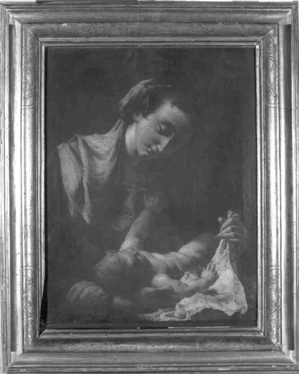Madonna con Bambino (dipinto, opera isolata) di Daggiù Francesco detto Cappella (terzo quarto sec. XVIII)