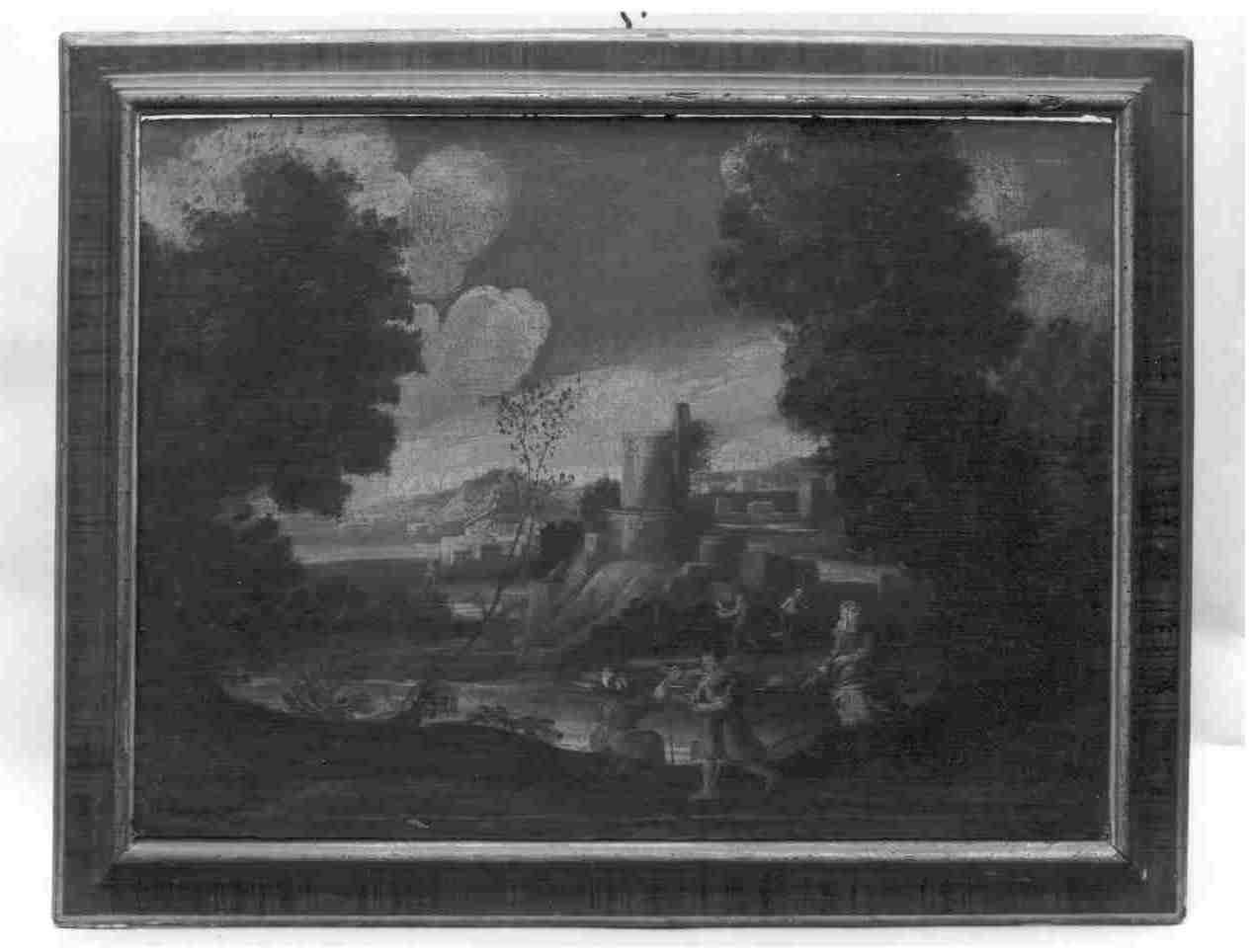 paesaggio lacustre (dipinto, opera isolata) - ambito lombardo (metà sec. XVIII)