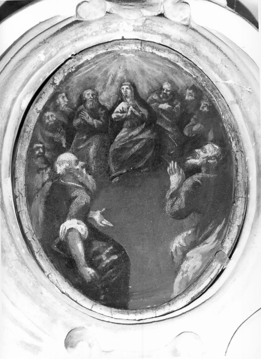 III mistero glorioso del rosario: Pentecoste (dipinto, elemento d'insieme) - ambito mantovano (sec. XVII)