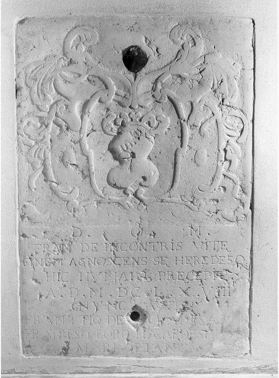 lapide tombale - ambito mantovano (sec. XVII)