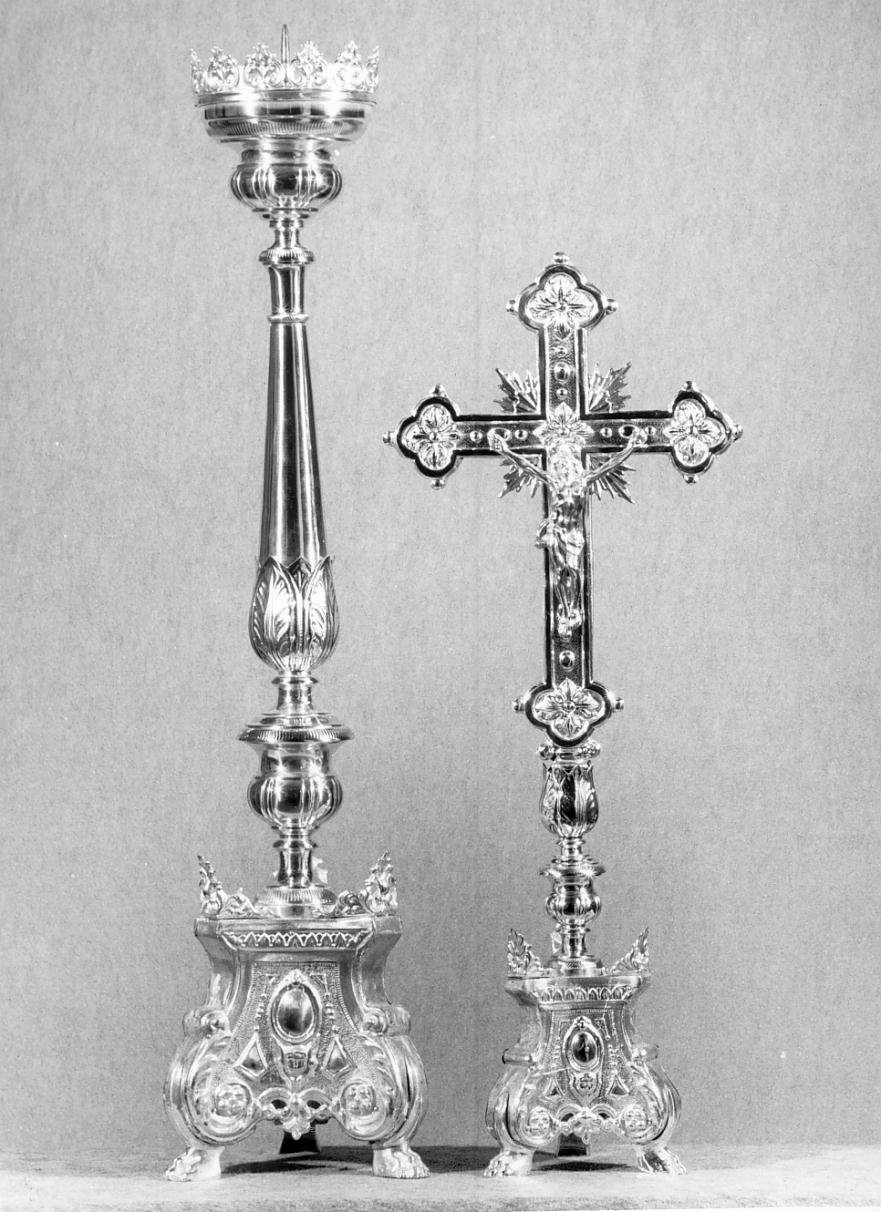 candeliere d'altare - ambito lombardo (prima metà sec. XX)