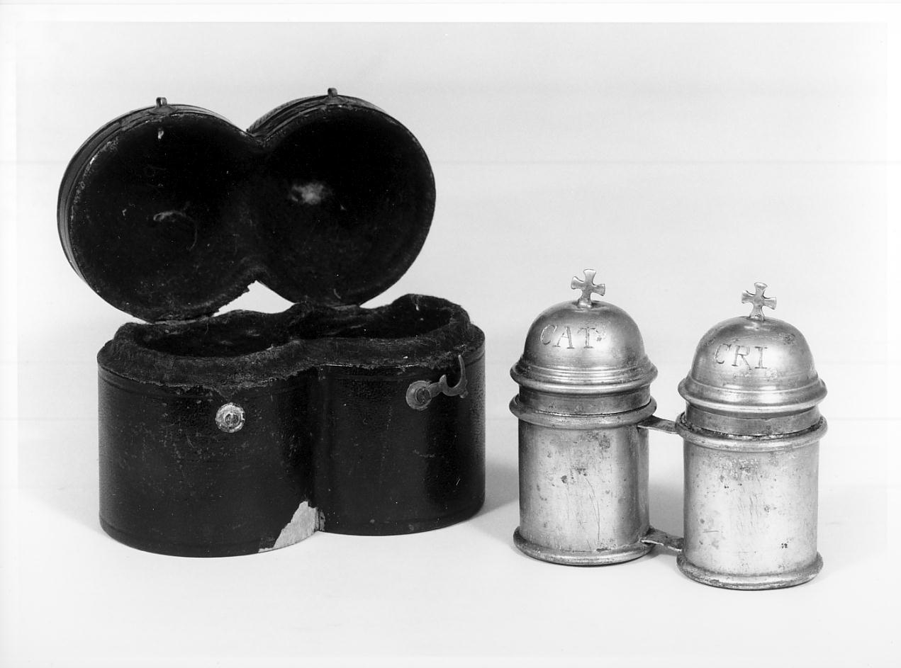 vasetti per oli santi, insieme - produzione lombarda (sec. XIX)