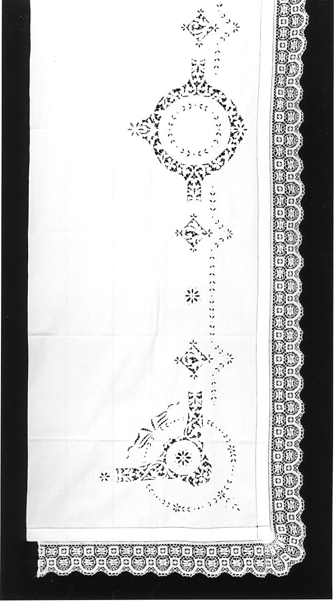 tovaglia, opera isolata - manifattura cremonese (fine/inizio secc. XIX/ XX)