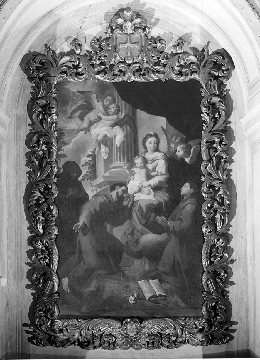 Madonna in trono col Bambino, San Francesco, San Antonio da Padova (dipinto, elemento d'insieme) - ambito cremonese (prima metà sec. XVIII)