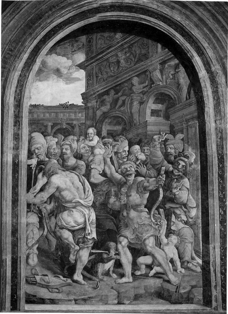 martirio di San Sebastiano (dipinto, ciclo) di Rinaldo Mantovano (attribuito) (sec. XVI)