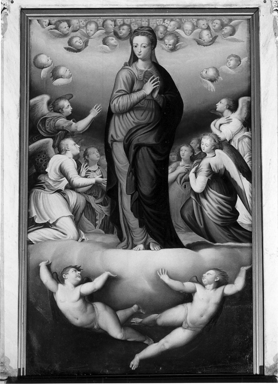 Madonna Assunta con angeli (dipinto, elemento d'insieme) - ambito cremonese (prima metà sec. XIX)
