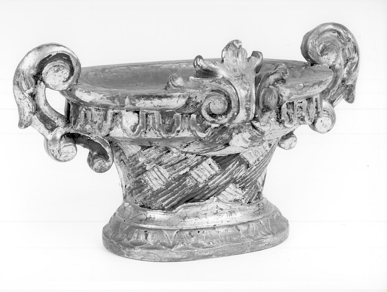 vaso d'altare con composizione floreale, opera isolata - ambito cremonese (seconda metà sec. XVIII)
