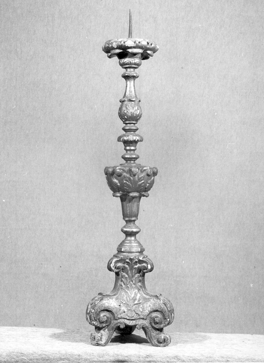 candeliere d'altare, serie - ambito mantovano (seconda metà sec. XVIII)