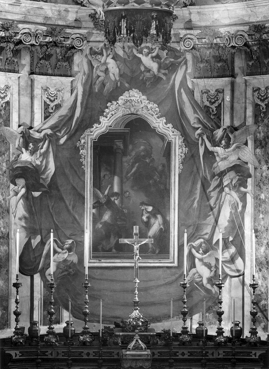 Angioletti reggicortina (dipinto, elemento d'insieme) di Milani Giuseppe (sec. XVIII)