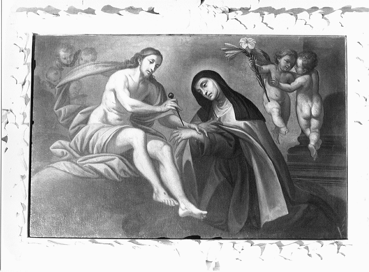 matrimonio mistico di Santa Teresa d'Avila (dipinto, opera isolata) - ambito lombardo (prima metà sec. XVIII)