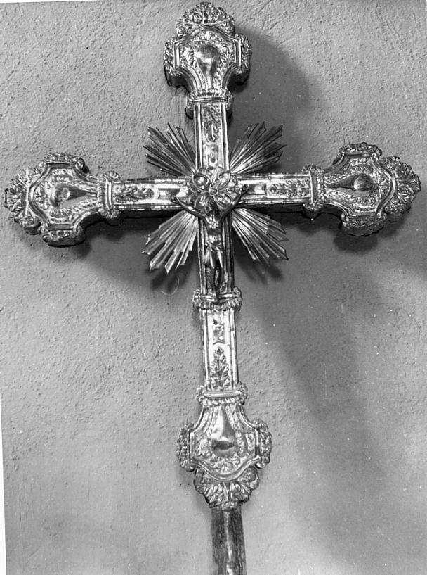 croce processionale, opera isolata - ambito italiano (sec. XIX)