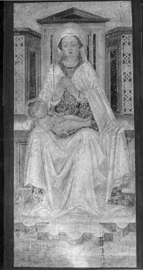 Madonna in trono con Bambino (dipinto, opera isolata) - ambito italiano (sec. XV)