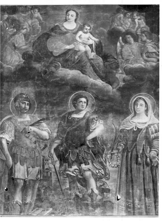 Madonna con Bambino e Santi (dipinto, opera isolata) - ambito calabrese (prima metà sec. XVII)