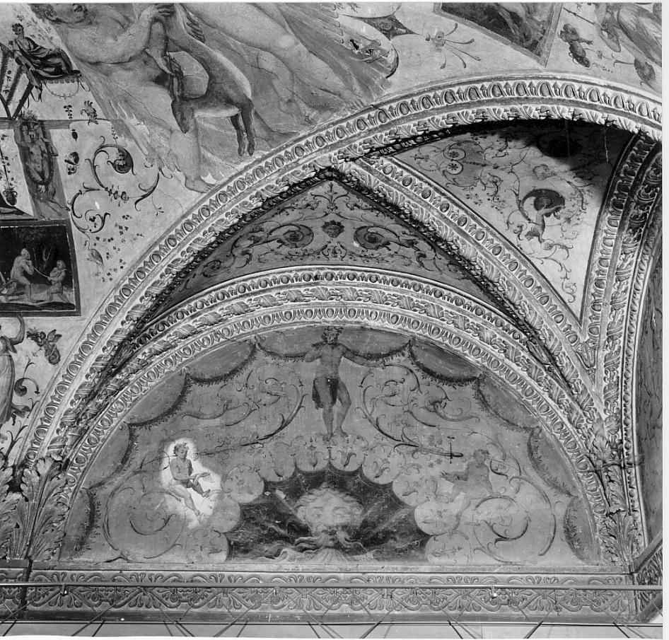 decorazione di lunette e grottesche (decorazione pittorica, insieme) di Fornaretto Mantovano (attribuito) (fine sec. XVI)