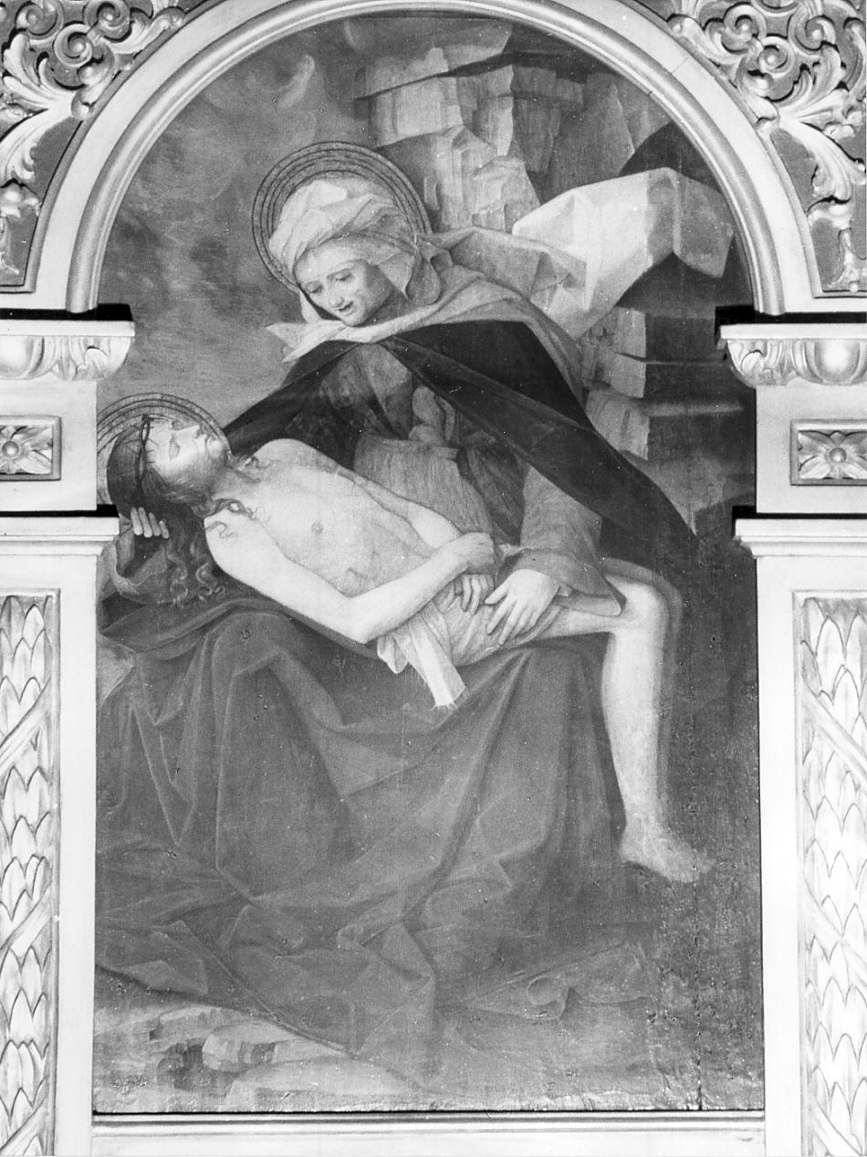 Pietà (dipinto, opera isolata) di Corna Antonio della (attribuito) (inizio sec. XVI)