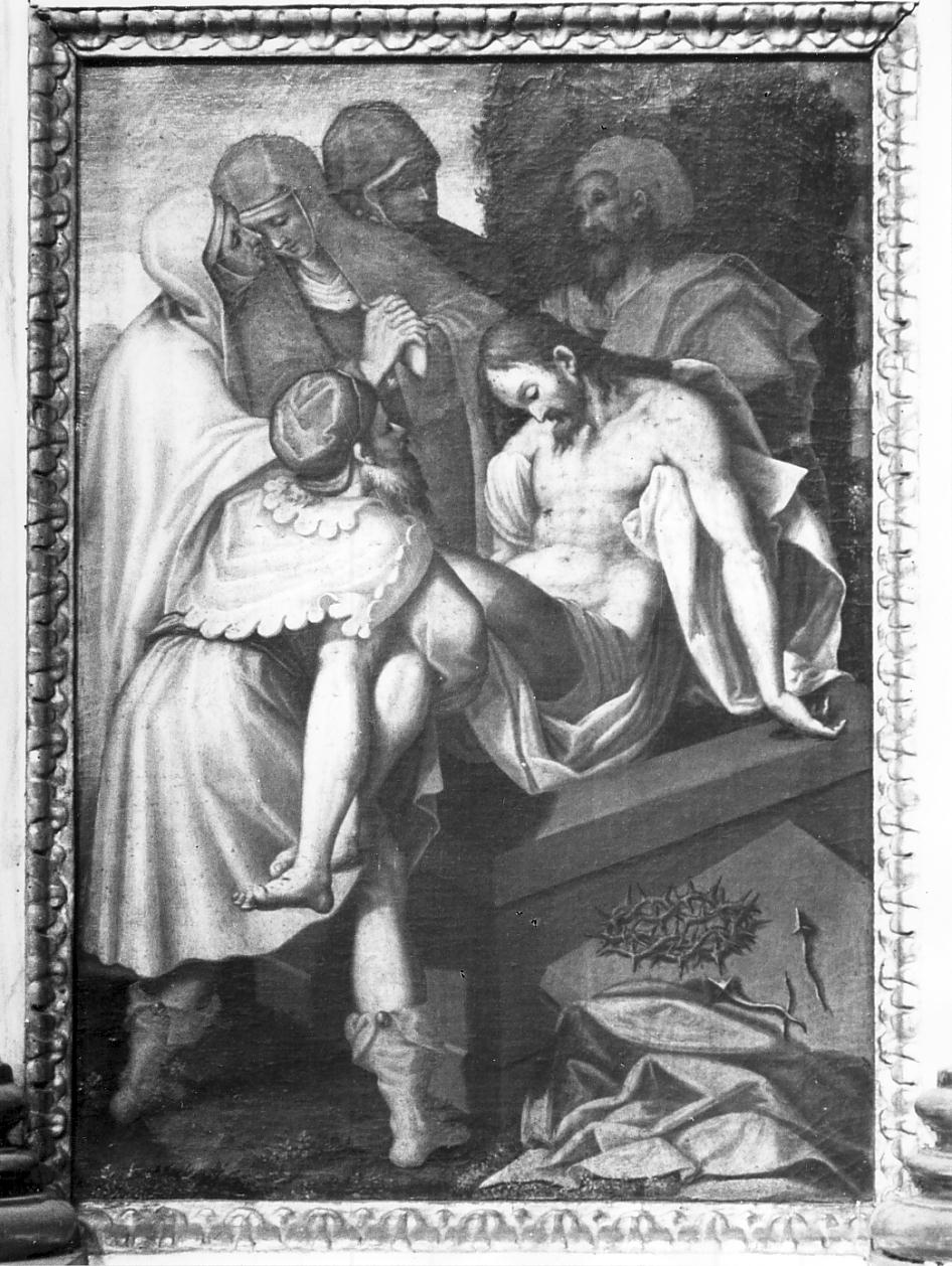 deposizione di Cristo nel sepolcro (dipinto, ciclo) di Mainardi Andrea detto Chiaveghino (attribuito) (sec. XVII)