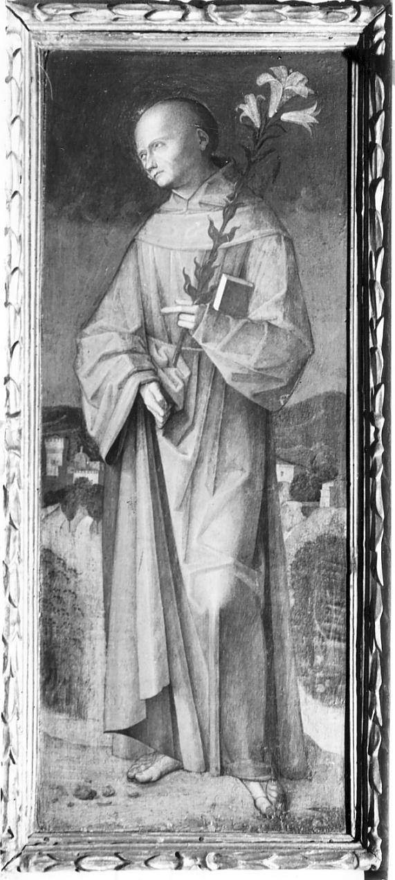 Sant'Antonio da Padova (dipinto, elemento d'insieme) di Corna Antonio della (attribuito) (inizio sec. XVI)