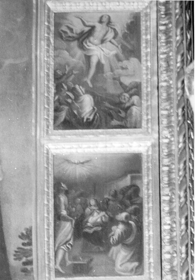 misteri gloriosi: Ascensione e Discesa dello Spirito Santo (quadro d'altare, ciclo) di Gandino Antonio (sec. XVII)