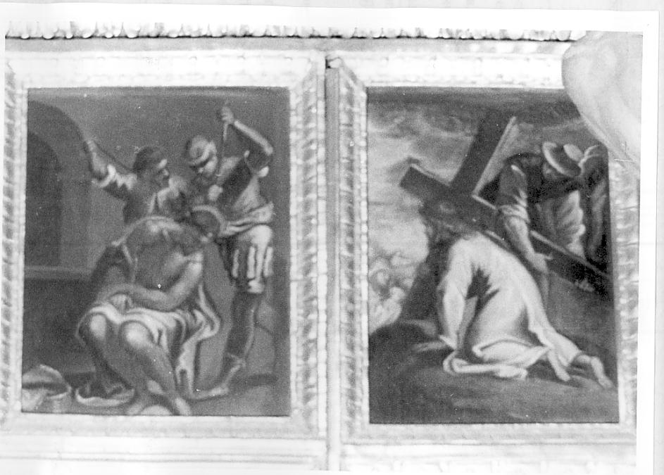 misteri dolorosi: Coronazione di spine e Andata al Calvario (quadro d'altare, ciclo) di Gandino Antonio (sec. XVII)