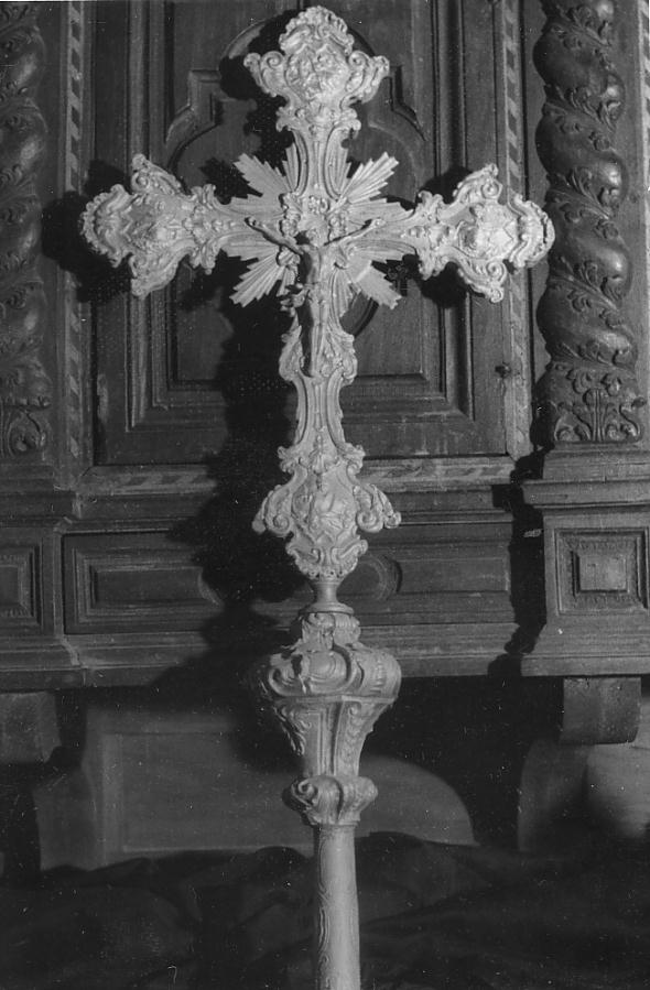 croce processionale, opera isolata - ambito Italia settentrionale (sec. XVIII)