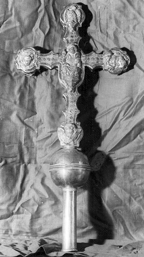 croce processionale, elemento d'insieme - ambito Italia settentrionale (fine sec. XV)