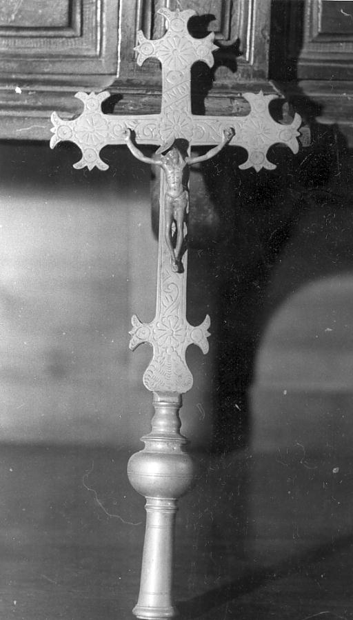 croce processionale, opera isolata - ambito Italia settentrionale (sec. XVII)