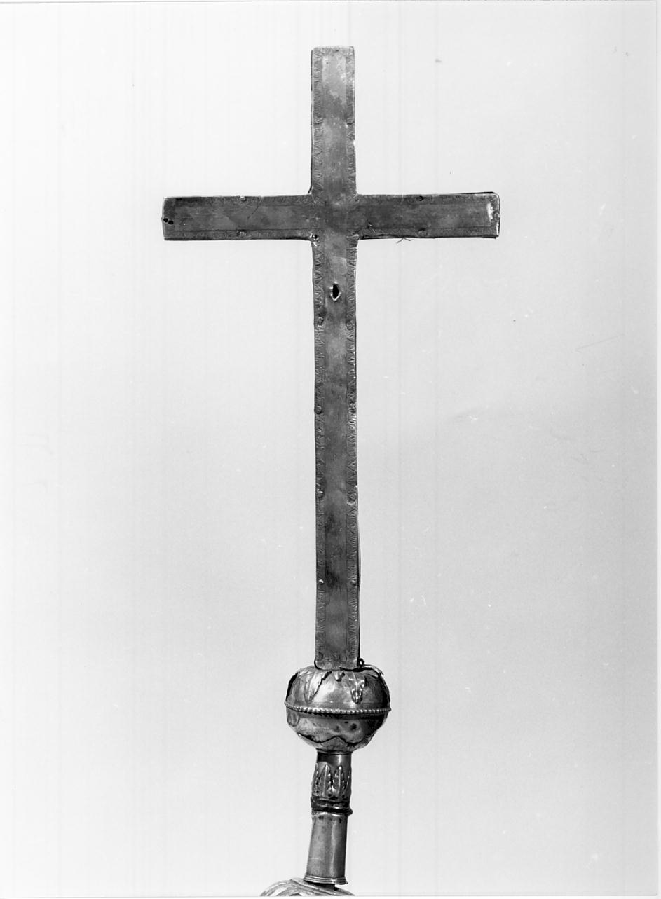 croce processionale, opera isolata - bottega mantovana (sec. XVII)