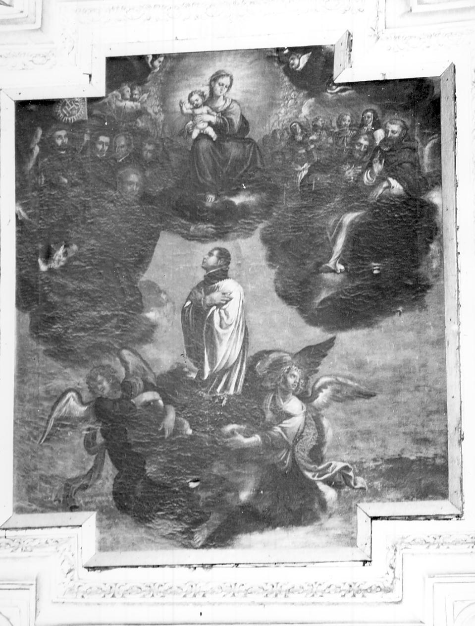 San Luigi Gonzaga e la Vergine (dipinto, opera isolata) di Neri Pietro Martire (attribuito) (sec. XVII)