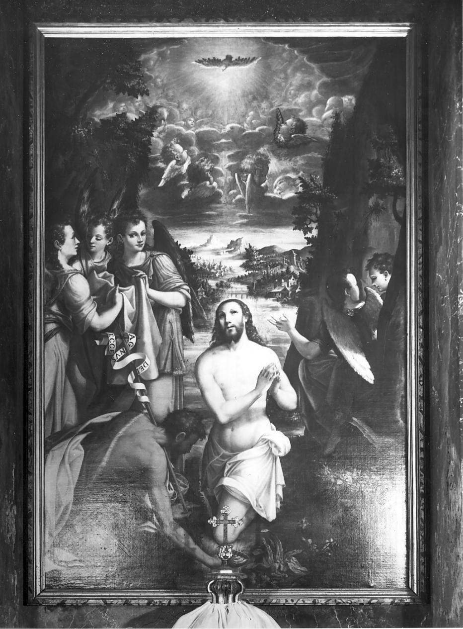 battesimo di Cristo (dipinto, opera isolata) di Mainardi Andrea detto Chiaveghino (sec. XVI)