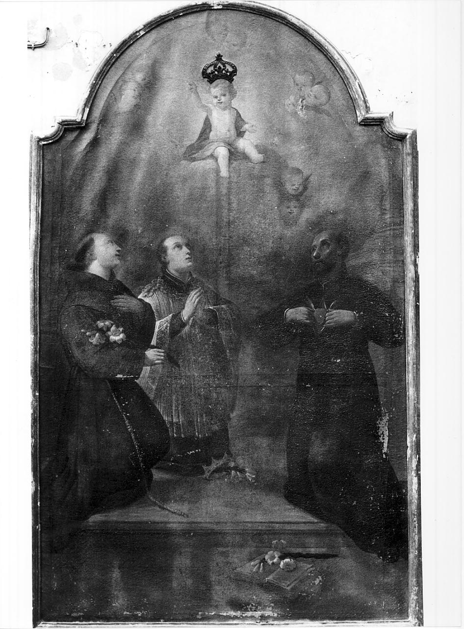 Sant'Antonio da Padova, San Luigi Gonzaga, San Gaetano da Thiene e il Bambino Gesù (dipinto, opera isolata) - ambito lombardo (sec. XVIII)