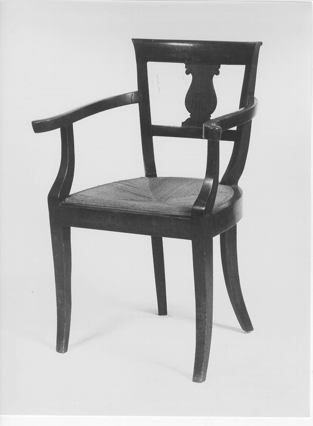 sedia - a braccioli, opera isolata - manifattura mantovana (fine sec. XIX)