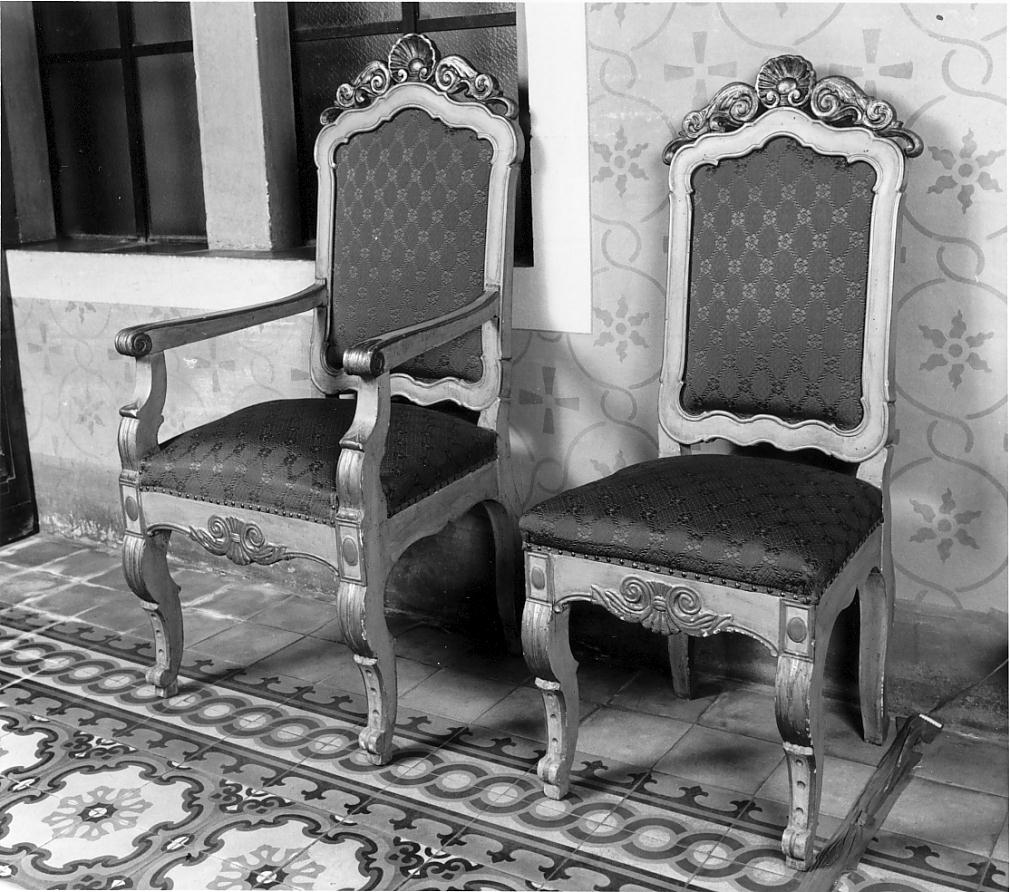 sedia, serie - ambito cremonese (prima metà sec. XIX)