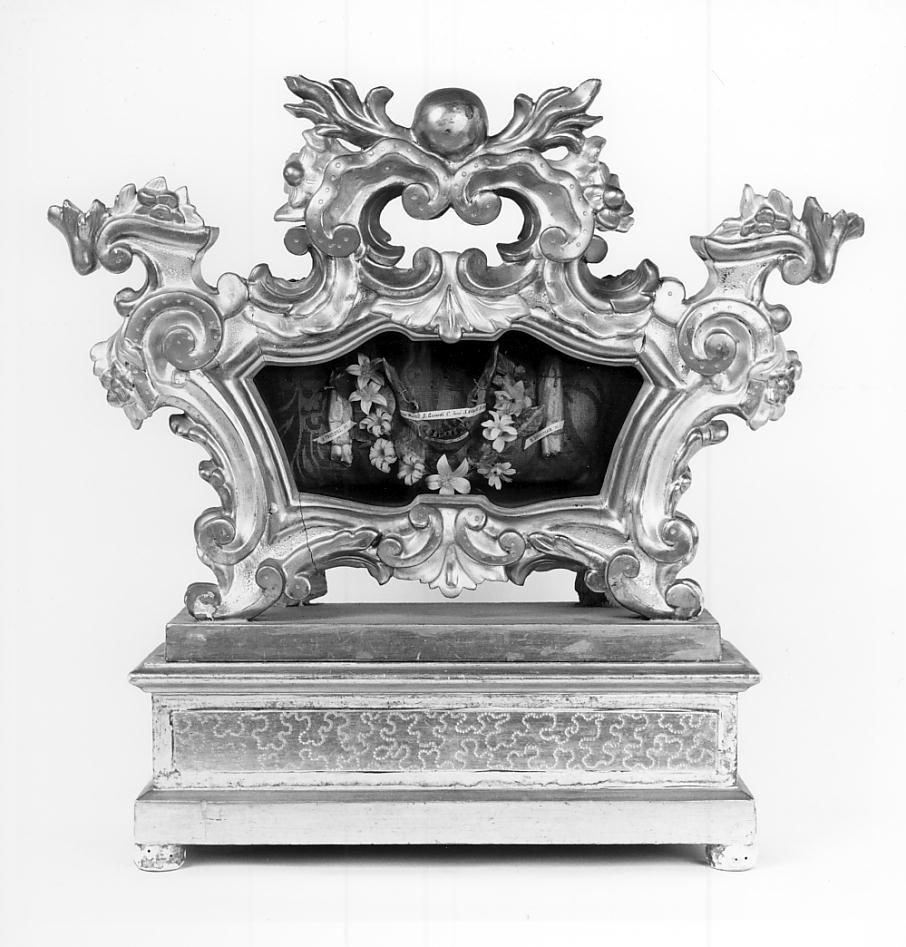 reliquiario a teca - a urna, serie - ambito cremonese (seconda metà sec. XVIII)