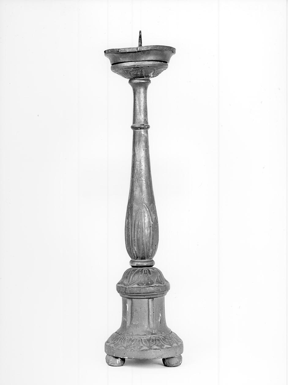 candeliere d'altare, serie - ambito cremonese (seconda metà sec. XIX)